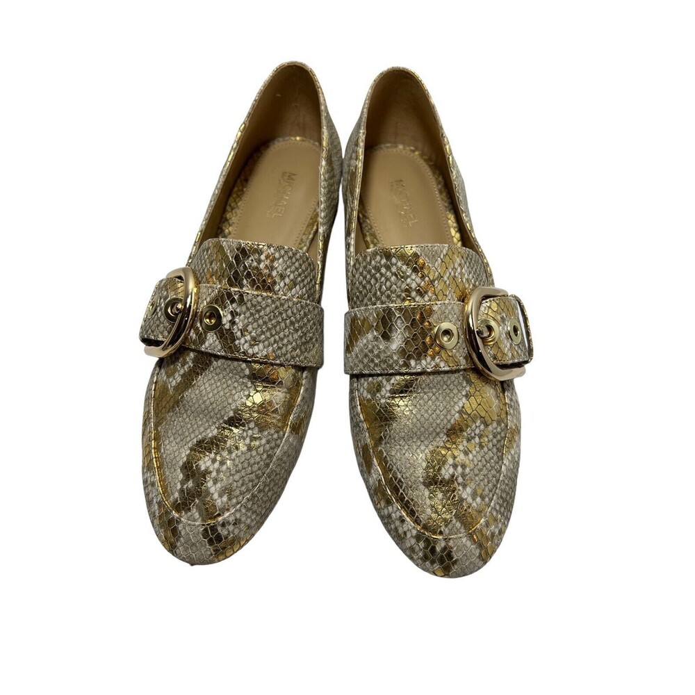 MICHAEL Michael Kors Cooper Slip-On Loafers, Natural/Gold size 7